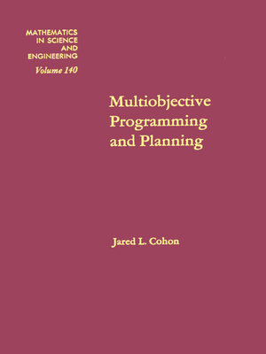 cover image of Multiobjective Programming and Planning